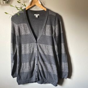 Old navy gray and silver cardigan.